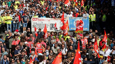 Demo against labour reforms in France-1