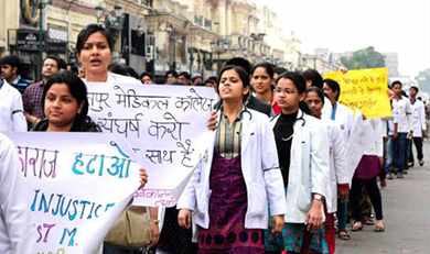 Rajasthan doctors march
