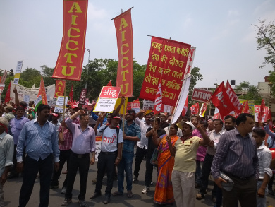 Workers demonstration on 27 June 2018