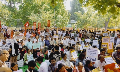 Mass rally in Delhi in support of the Palestinian people