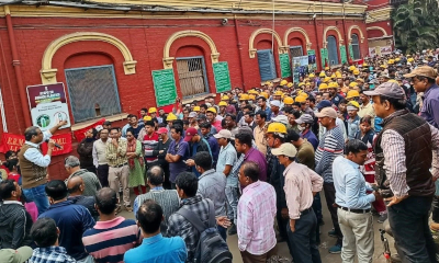 Demonstrations against increased working hours at Liluah workshop